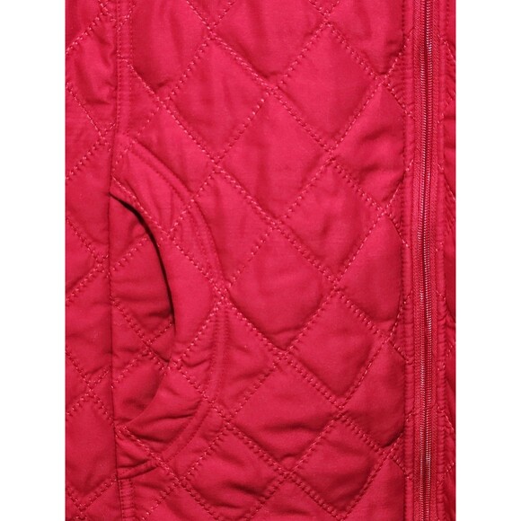 Jane Ashley Women's Size XL Festive Red Quitted Vest w/ Pockets - Picture 10 of 10